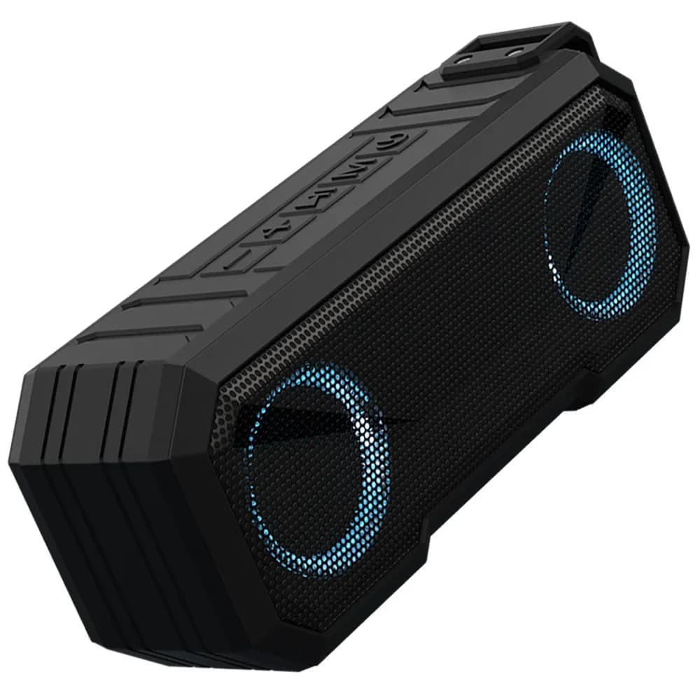 Altoparlante Bluetooth Portatile con Luce Flash Wireless, Stereo TWS Bass, Impermeabile IPX7, Radio FM, 12 Ore di Riproduzione, Subwoofer, Boombox da Esterno per Piscina, Spiaggia, Feste, Campeggio, Viaggi, Telefono