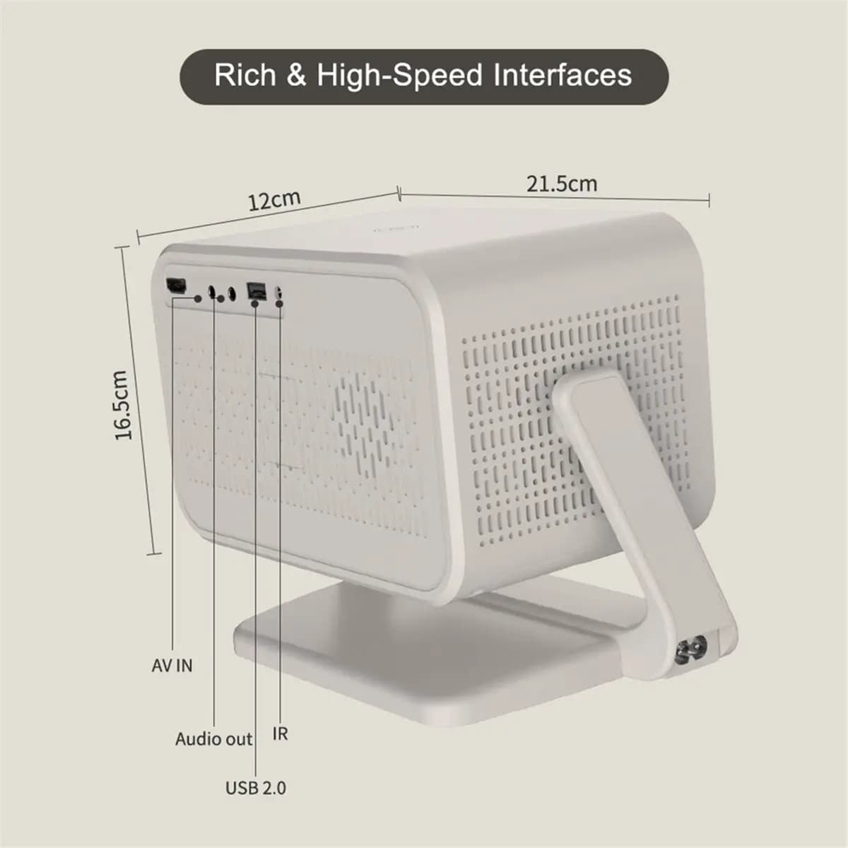 Smart 1080P Portable Video Projector for Android Projector for Home and Office SPINA EU