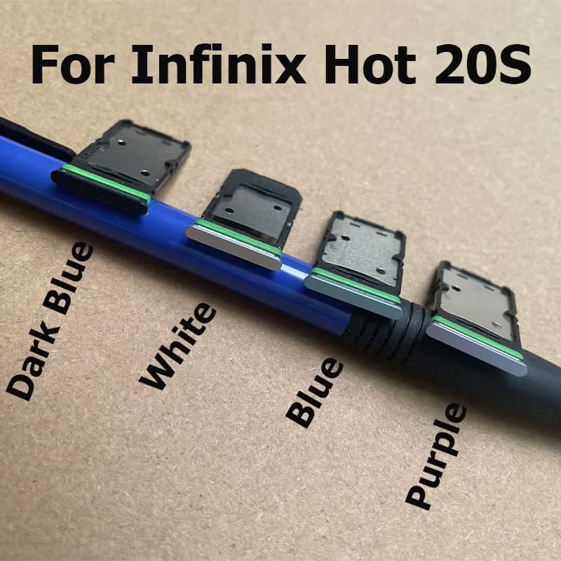 Vassoio scheda SIM per Infinix Hot 20S Vassoio scheda SD Supporto slot Connettore Parti di riparazione Sostituzione X6827
