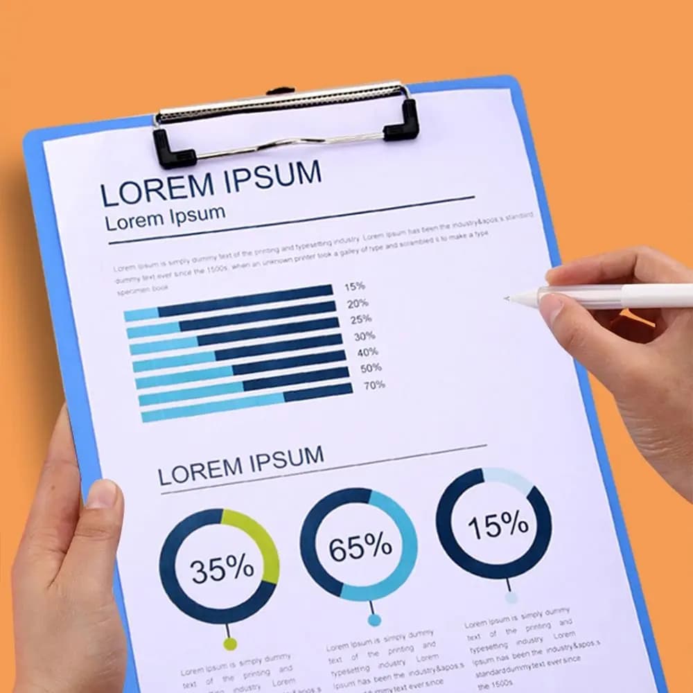 Con clip in oro a basso profilo Portablocco per appunti A4 Blocco per fogli per scrittura Cartella per file A4 A5 Cartella per documenti Blocco per appunti