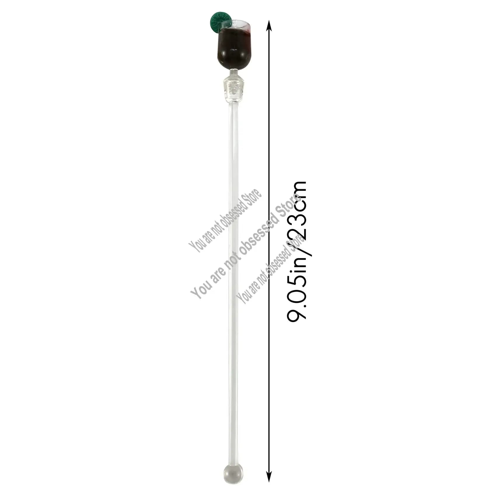Agitatori per bevande tropicali da 20 pezzi Agitatori per bevande da cocktail Mixer da 9 pollici con modelli di bicchieri da vino, agitatori per gin riutilizzabili-A57X