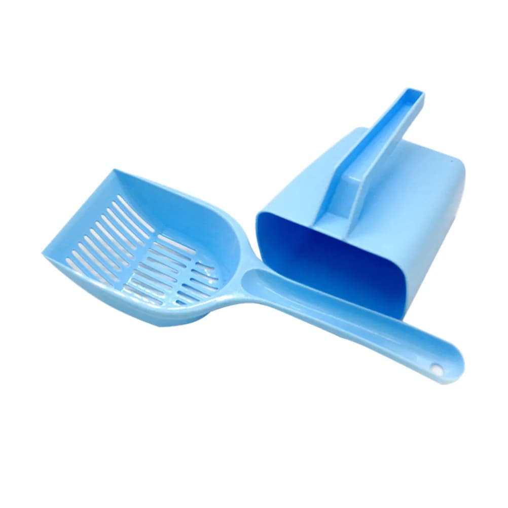 Cat Litter Cleaning Tool Set Durable Plastic Handle Portable Easy Clean Pet Shovel Kitten Scoop for Pet Litter Box Cleaning