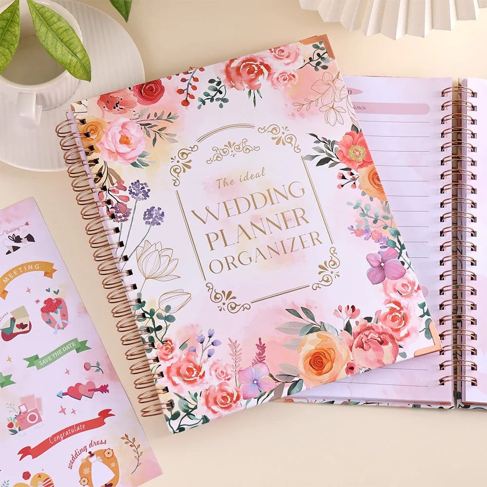 132 pagine Il tuo giorno perfetto Planner di nozze per la sposa Diario di pianificazione del matrimonio e agenda dell'organizzatore consigli economici per il matrimonio inclusi