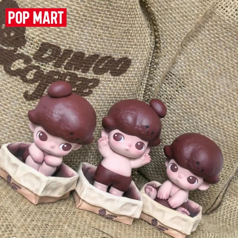 Originale POPMART DIMOO Serie Little Coffee Bean, Giocattolo Trendy, Statuetta Carina, Ornamento Creativo, Regali a Tema