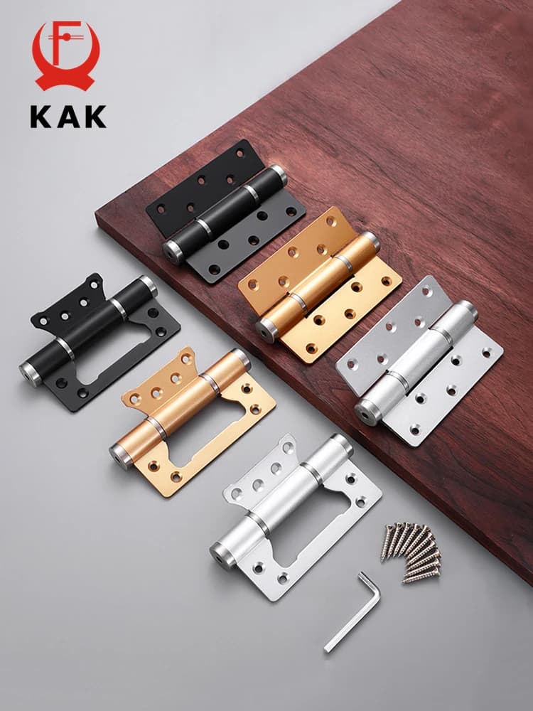 KAK 2pcs chiudiporta automatico cerniera per porta nascosta posizionamento chiusura ammortizzata fermaporta in lega di alluminio dispositivo di chiusura della porta Hardware