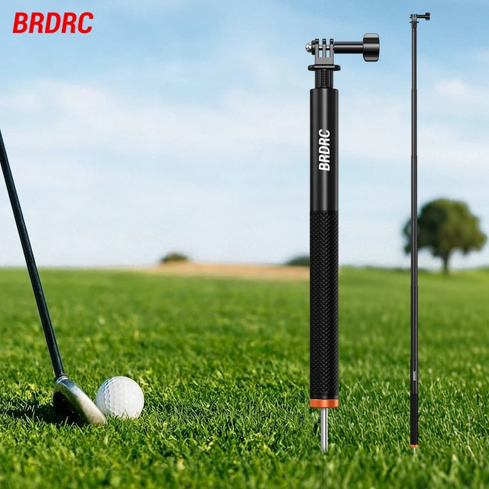 BRDRC Asta Selfie per Golf Compatibile con DJI Action 6/5 Pro/4/3/Pocket 3/Insta360 X5, Accessorio Fotografico per Selfie Stick