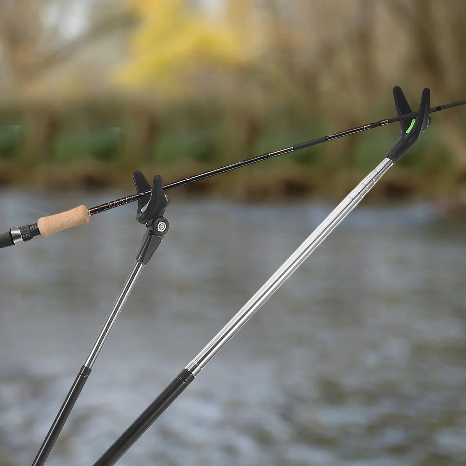 Supporto per Canna da Pesca in Acciaio Inox, Regolabile, Antiscivolo, per Spiaggia e Barca