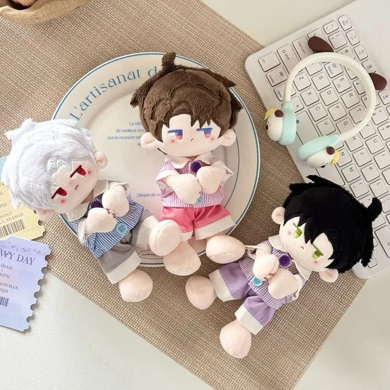15cm Love and Deepspace Rafayel Xavier Zayne Cartoon Cotton Doll Clothes Shirt Shorts Accessories Children's Christmas Gift Toys