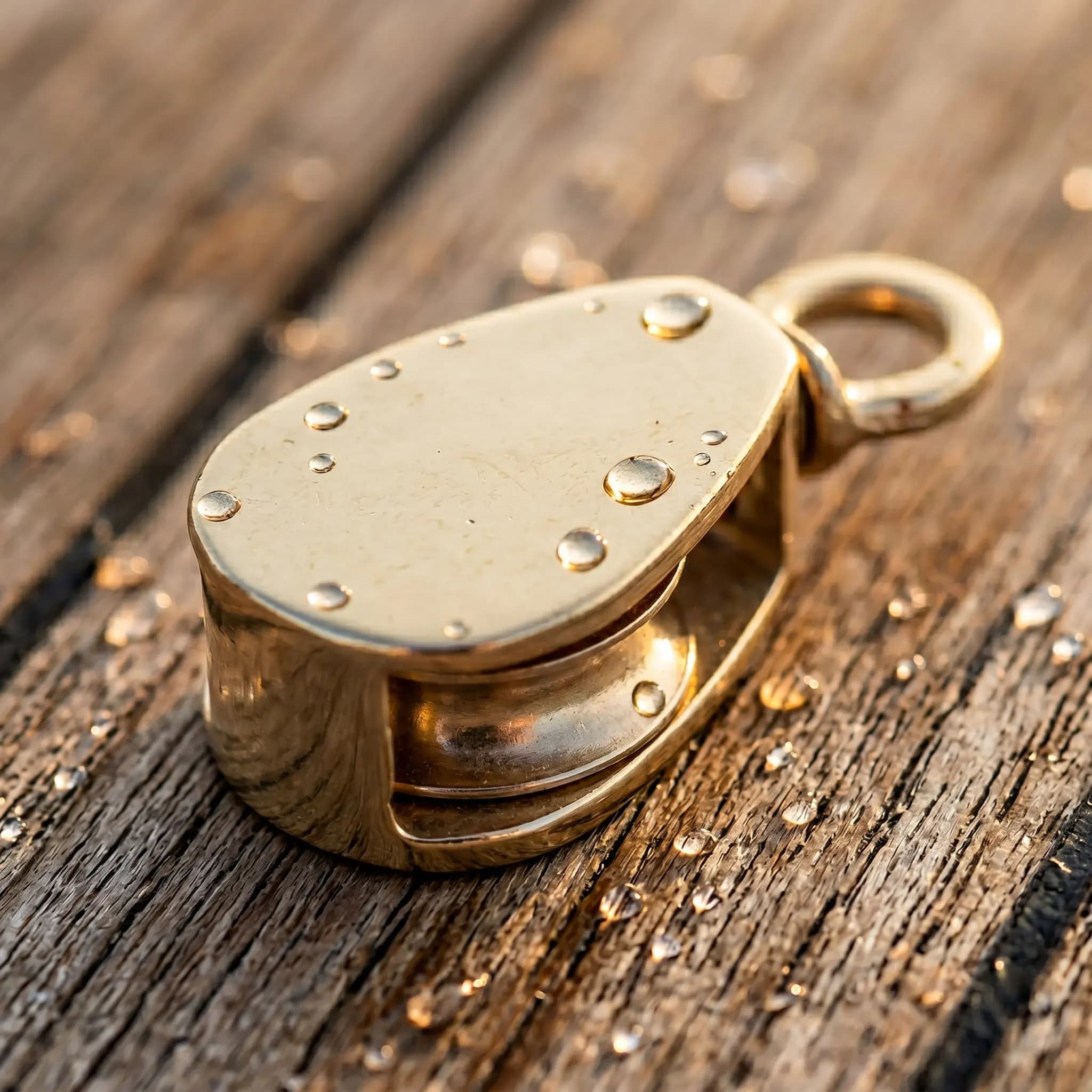 Marine Brass Flag Pulley Sturdy Smooth Sliding for Boats Yachts Flagpole Hardware Sailing Rope Accessories Swivel Pulley