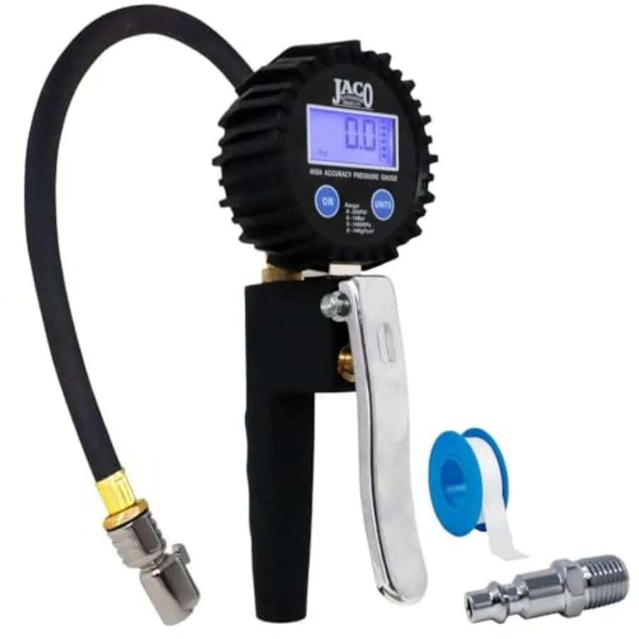 JACO FlowPro 2.0 Gonfiatore Digitale per Pneumatici con Manometro - 200 PSI