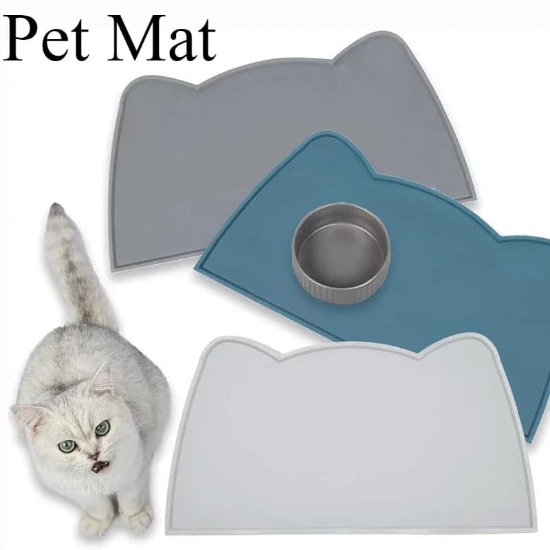 Tappetini in Silicone per Ciotole di Gatti e Cani, Impermeabili e Antiscivolo, Facili da Pulire, per Alimenti