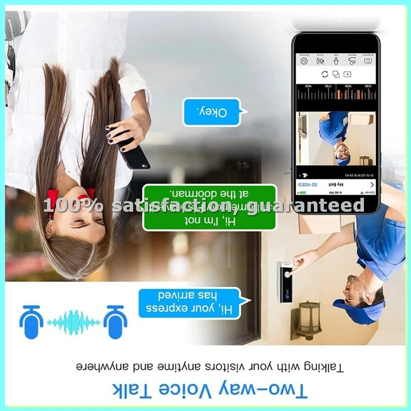 Campanello Video WiFi Intelligente: Telecamera HD 1080P Wireless, Rilevamento Movimento, Visione Notturna, Audio Bidirezionale, Controllo APP-BCBW