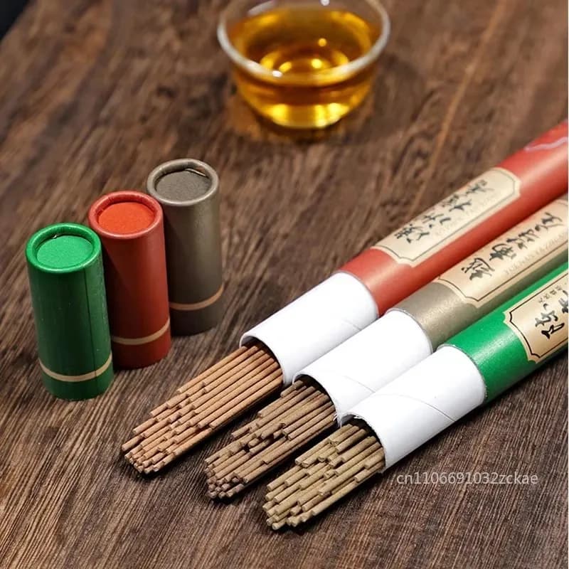 40Pcs Natural Sandalwood Incense Sticks 21cm Tea Room Yoga Home Incense Stick Aroma Blessing Ceremony Pray Buddha Aromatherapy