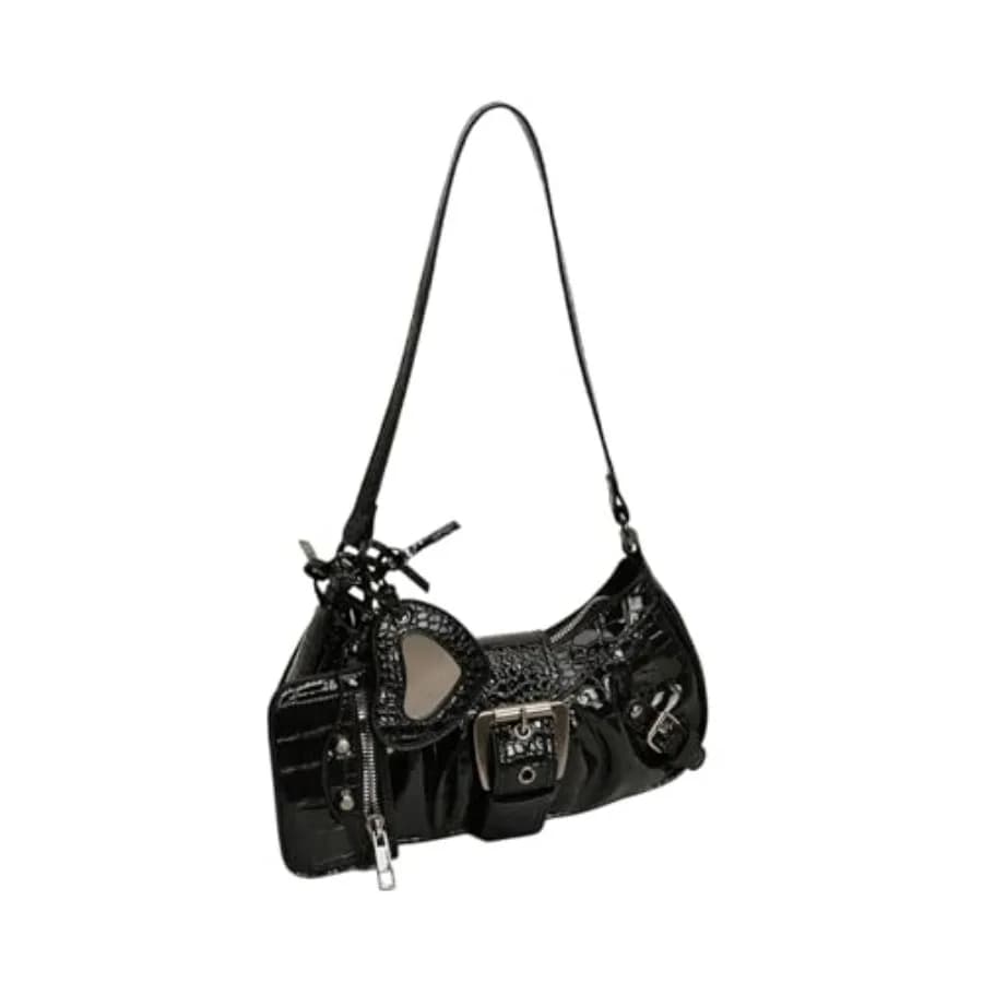GORGLITTER Women's Y2k Shoulder Bag Buckle Western Vintage Hobo Pu Leather Handbags with Coin Purse