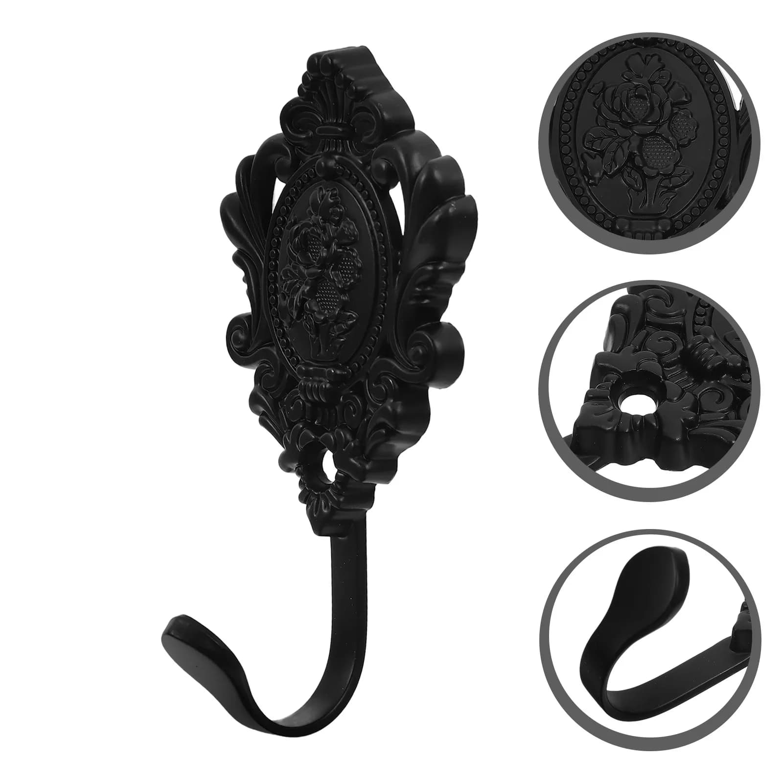 2 Pezzi Fermatende in Lega di Zinco con Design a Rosa, Ganci per Tende da Parete, Supporti Vintage per Tende da Interno ed Esterno