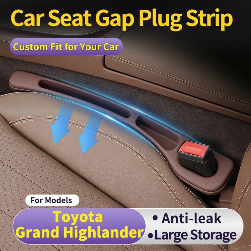 Striscia impermeabile per sedile auto per Toyota Grand Highlander, organizer per spazi tra i sedili, portaoggetti per telefono e chiavi
