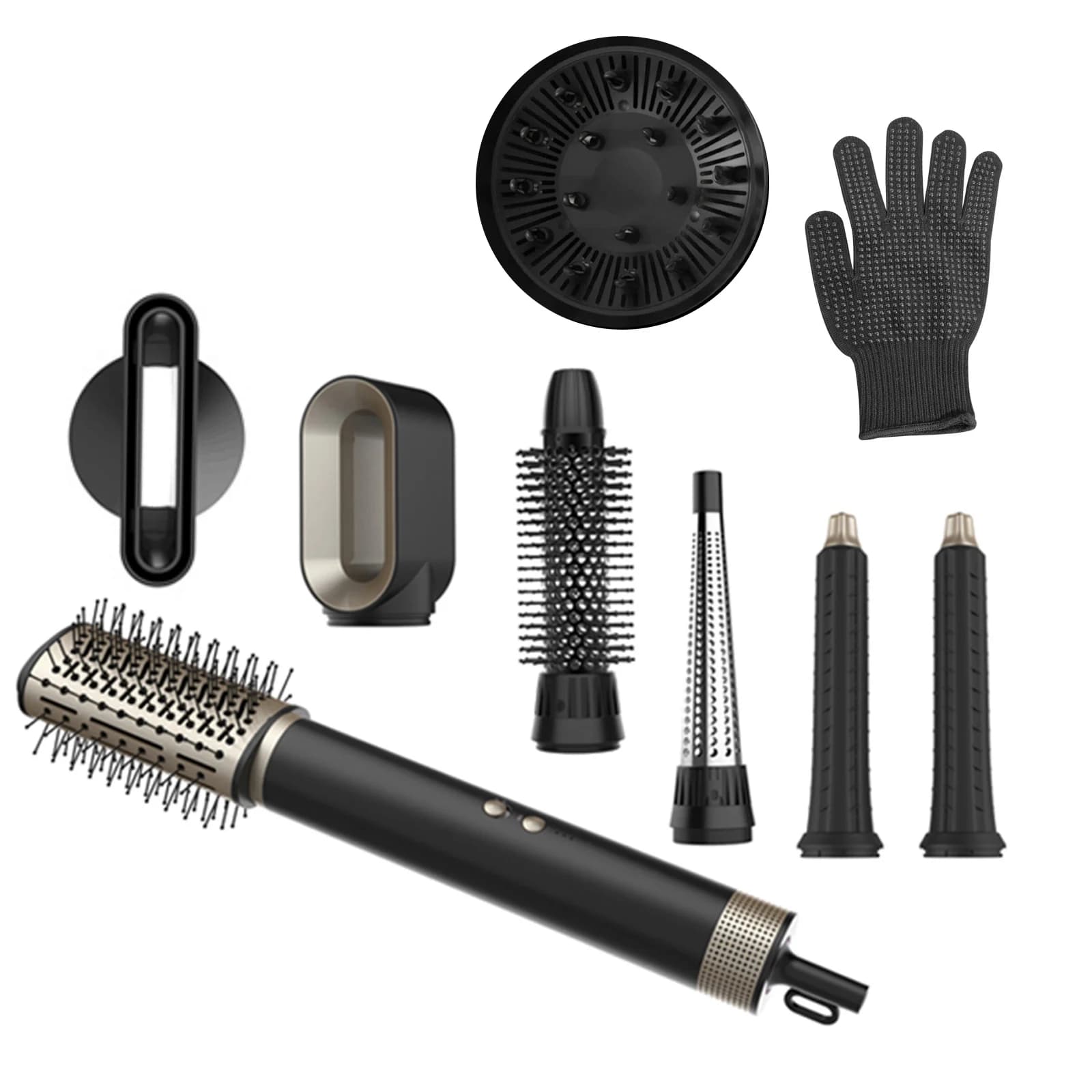 Brush Hair dryer 8-in-1 Layhou, Pettine for Styling, Lisciante and Elettrico Hairs