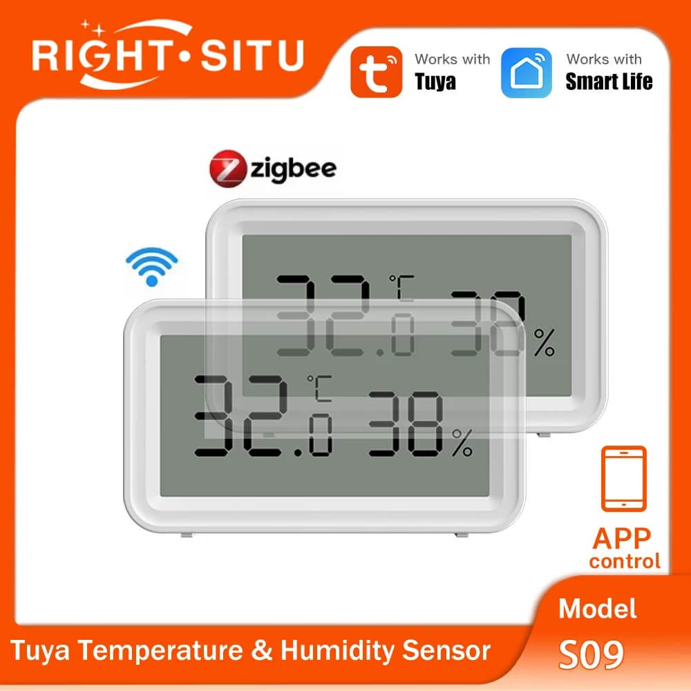 Tuya Zigbee WiFi Temperature and humidity sensor APP Remote control SmartLife Works with Yandex Alexa