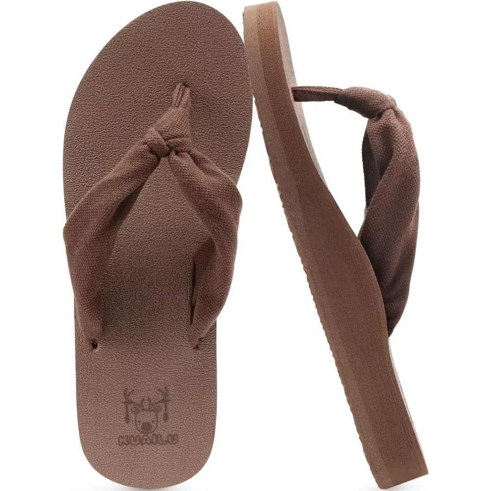 KuaiLu Infradito da donna con supporto per l'arco plantare Tappetino di yoga Comodo sandals with cushion for summer beach flip On for interiors