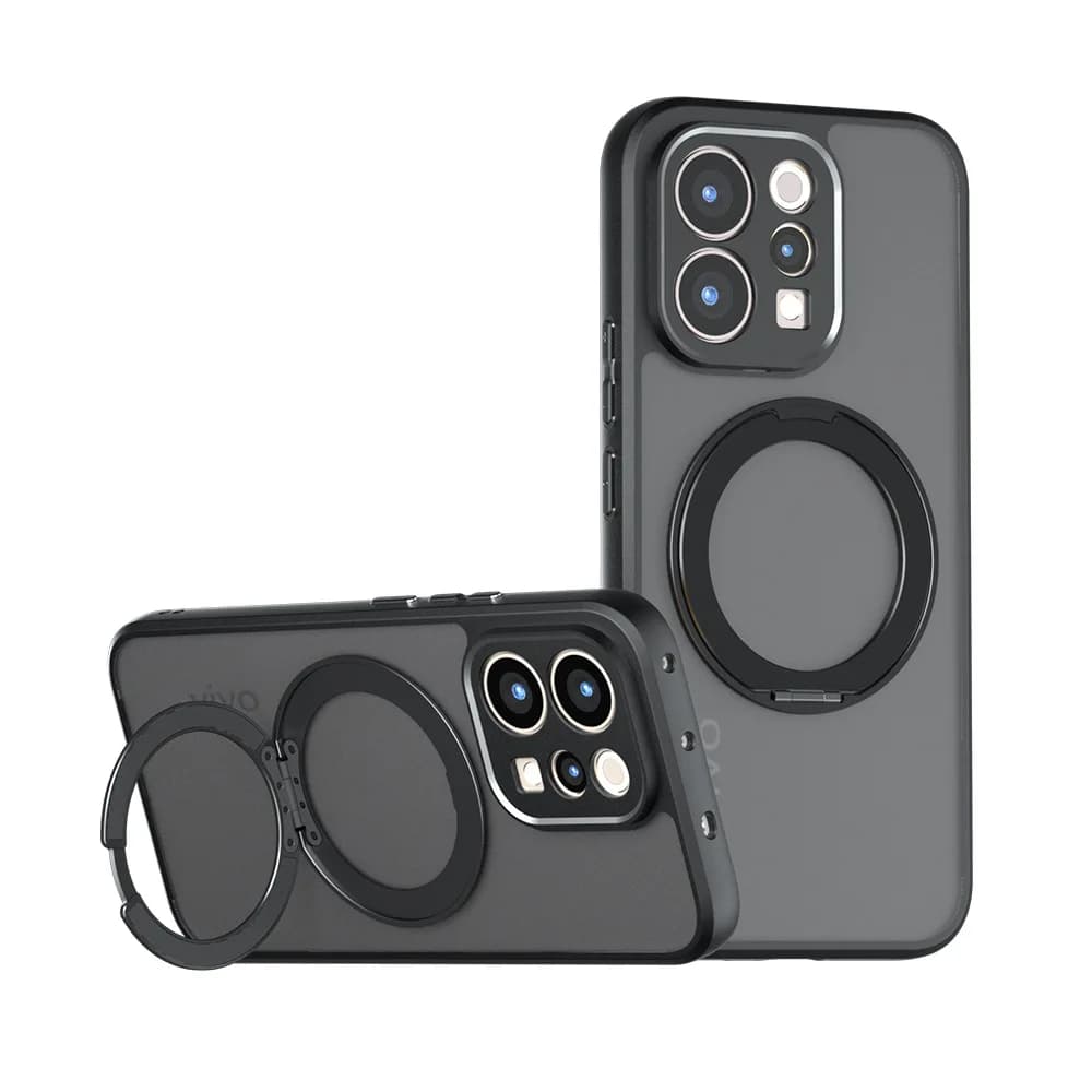 Custodia Protettiva Rigida con Anello Magnetico per VIVO V70 Elite, Compatibile con MagSafe, Cover Posteriore in Acrilico Opaco per VIVO V70 S50