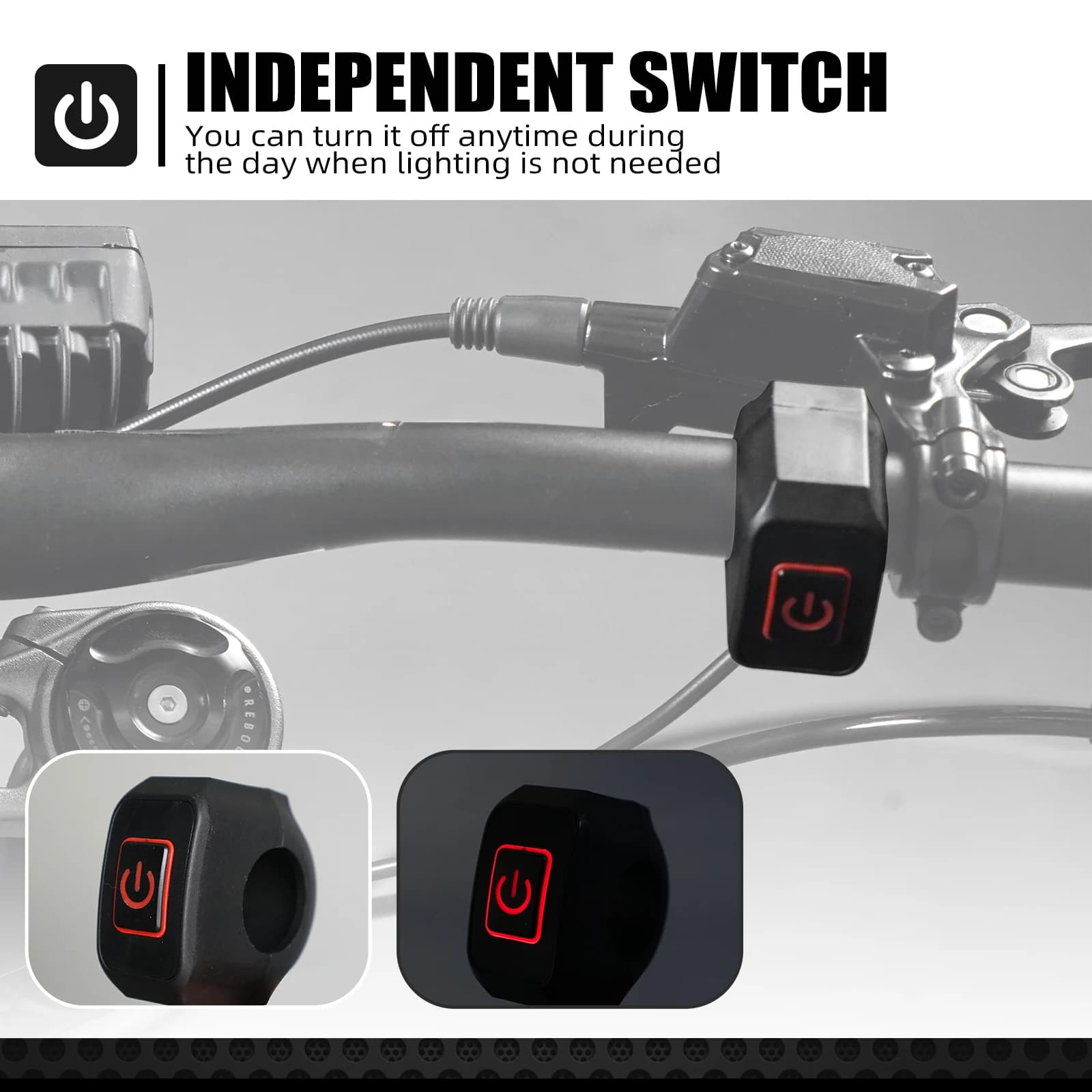NICECNC LED Light Plug & Play with Electric Bike Switch Surron Light Bee X, Light Bee S, Light Bee L1E, Segway X160, X260