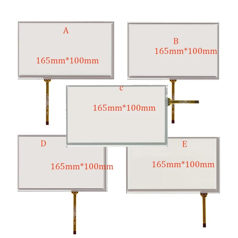10 pz/lotto nuovo Touchscreen da 7 pollici 165mm * 100mm per navigazione auto DVD 7 pollici Touch Screen Digitizer Panel universale