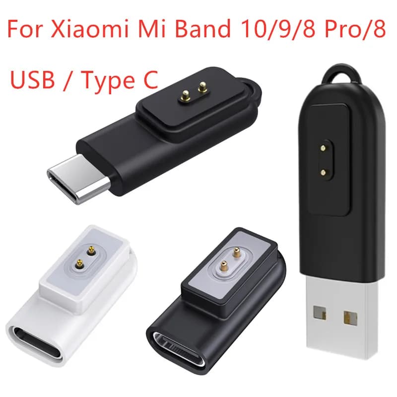 Per Xiaomi Mi Band 10/9/8 Pro/8 Smart Watch Caricatore Adattatore Connettore USB Tipo C Adattatore di Ricarica Magnetico per Redmi Smart Band2