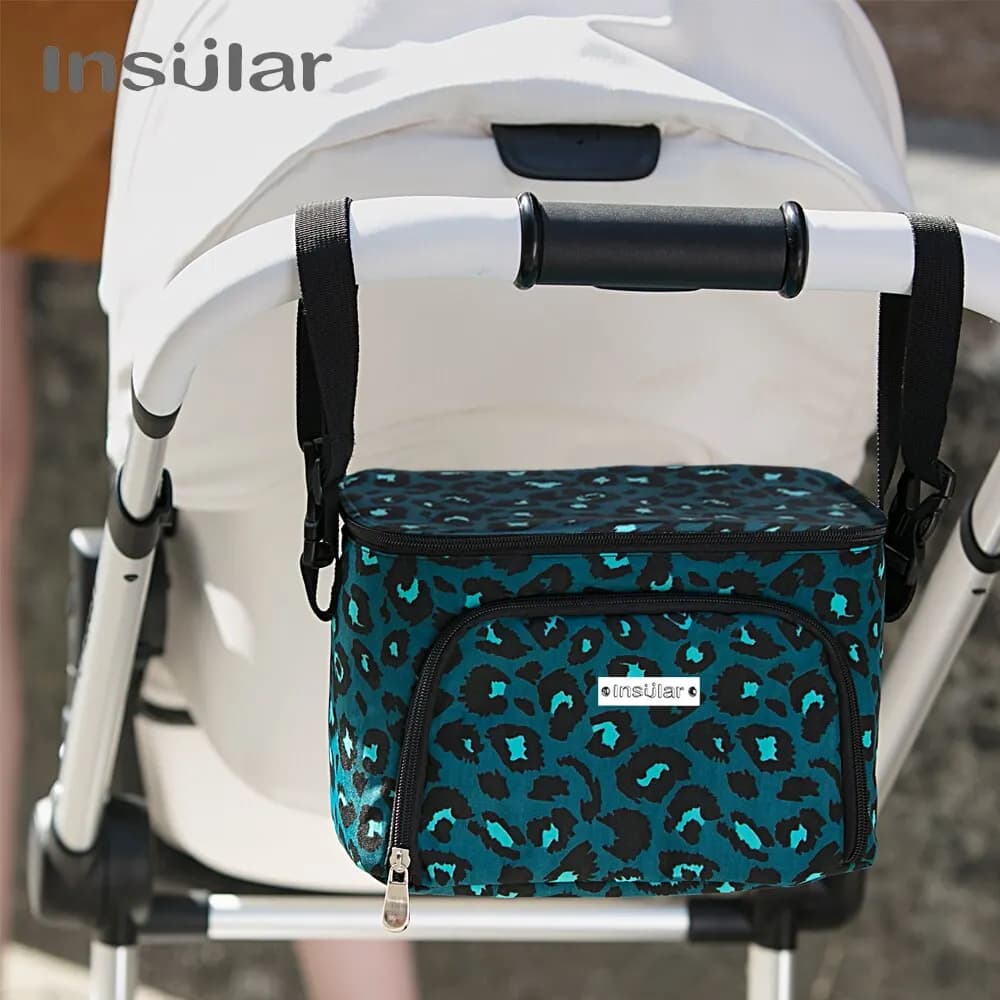 INSULAR Portable Thermal Insulated Baby Diaper Bag 600D Polyester Stroller Hanging Travel Mommy Storage Organizer