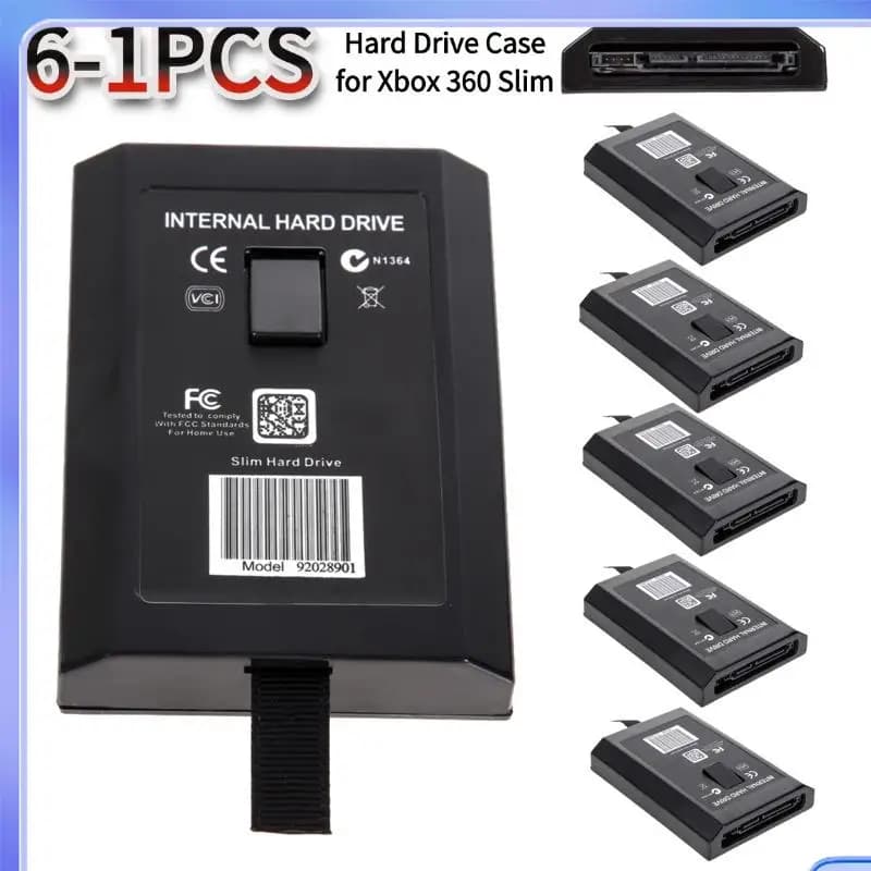 6-1 Pezzi Case Interno HDD per XBOX 360 Slim 20GB 250GB, Scatola Disco Rigido, Accessori di Ricambio per XBOX 360 Slim