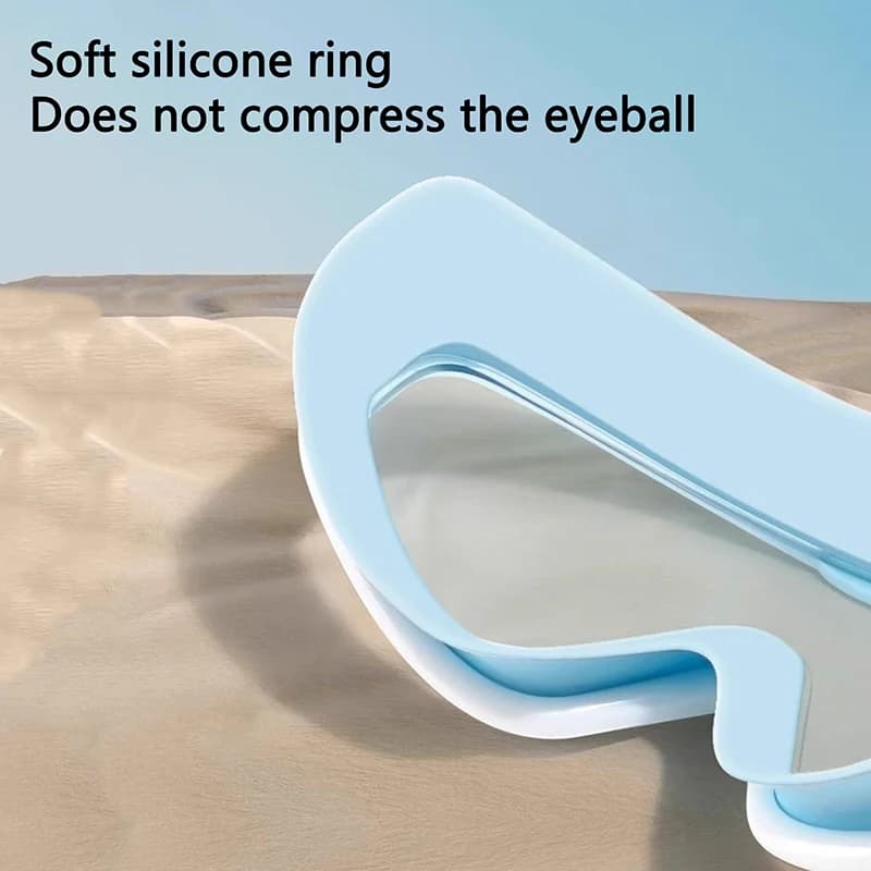 Soft Silicone Ring Anti-ultraviolet/safety Optical Lenses/swimming Accessories Adult Electroplated Large Frame Swimming Goggles