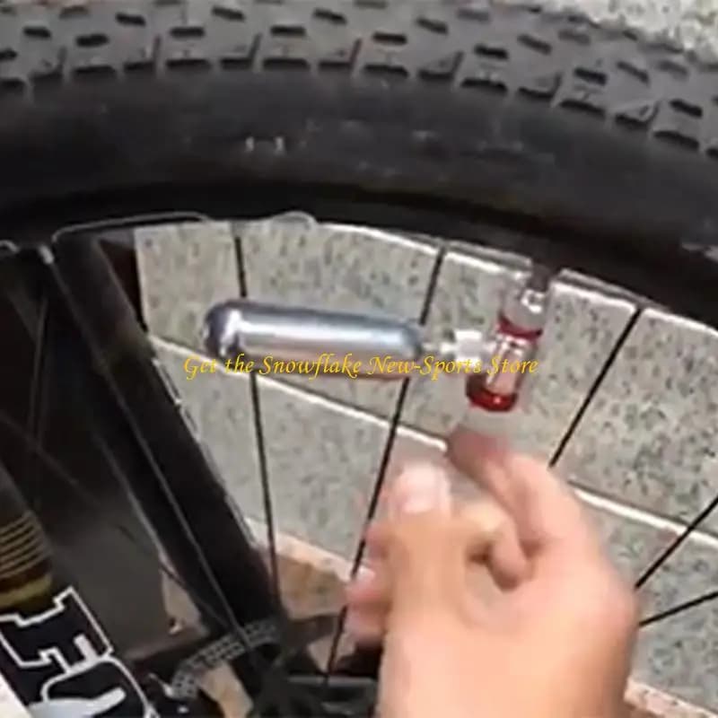 E56D Testa gonfiaggio CO2 Biciclette Pompa per pneumatici Sostituzione CO2 Pompa per pneumatici per bici Riempitore per