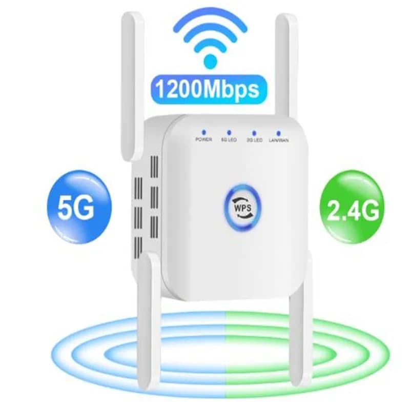 Ripetitore Wifi 5Ghz Ripetitore Wi-Fi wireless Amplificatore Wifi 1200Mbps Router 802.11AC Estensore di segnale 2.4G a lungo raggio
