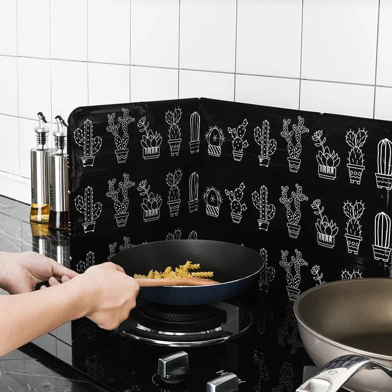 Aluminum Foldable Gas Stove Covers, Anti-Crush Oil Seal, Kitchen Accessories, Food Cover