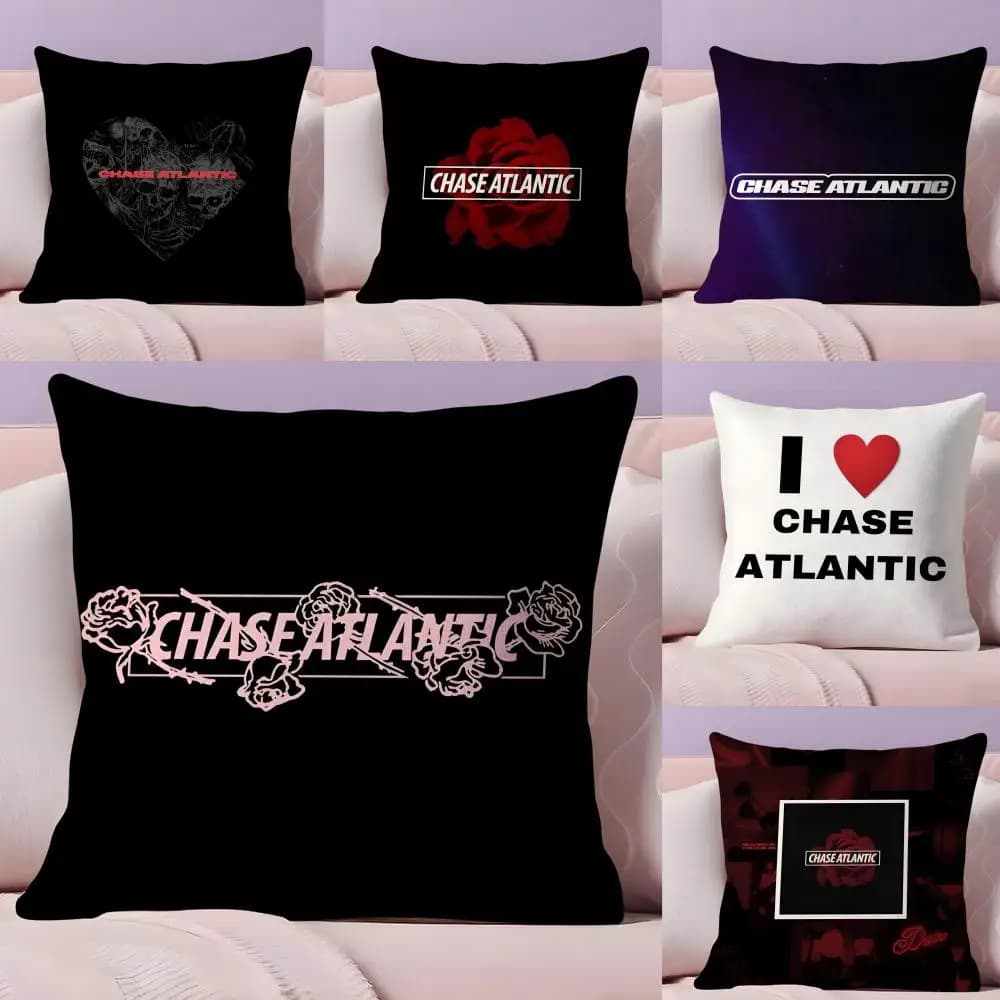 Rock Band Chase Atlantic Federa per cuscino in tessuto peluche Morbido divano stampato fronte-retro Caldo inverno Regalo per la casa Fodera per cuscino