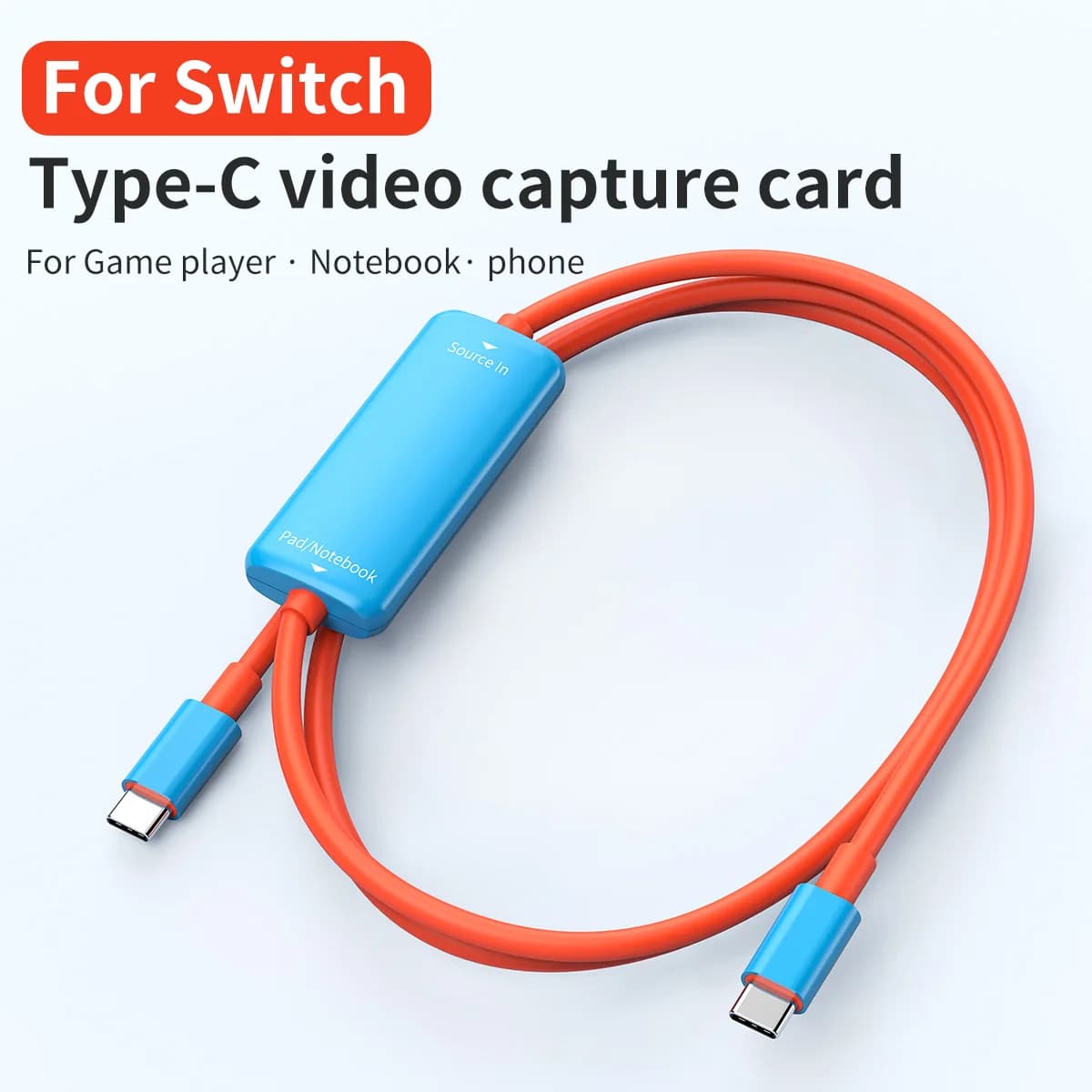 Convertitore da tipo C a USB C adattatore per scheda di acquisizione Video da 1M supporto ingresso 4K, uscita 1080P con Windows, Linux, MacOS