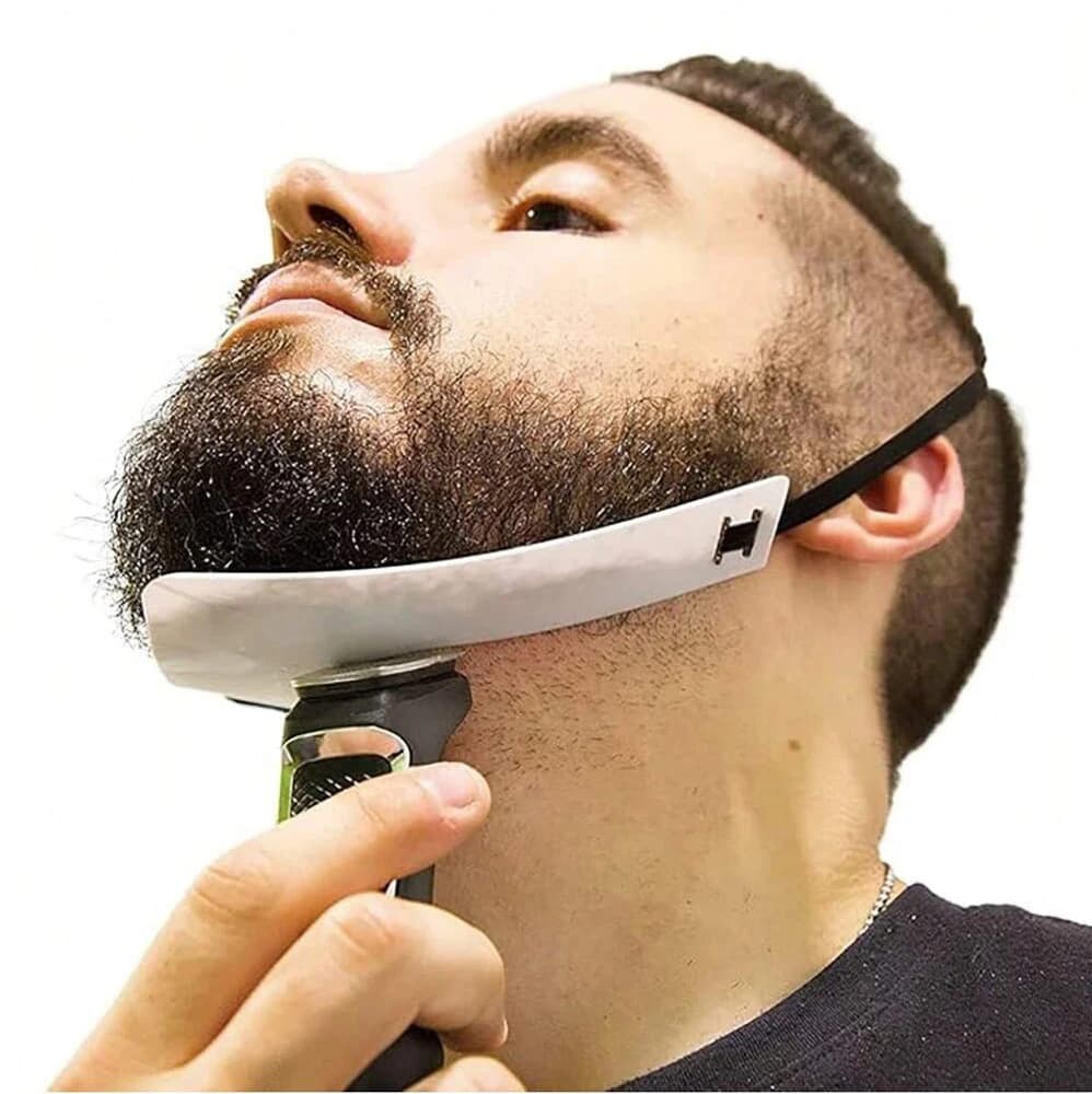 Model for shaving neckline Guide kit and trimmer for neckline to shape beard with stencil for men's toelecture