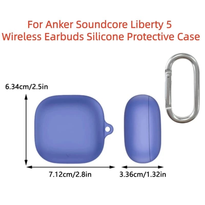 Silicone Protective Case For Anker Soundcore Liberty 5 Wireless Earbud Flexible Soft Protector Cover Shockproof Dustproof Sleeve