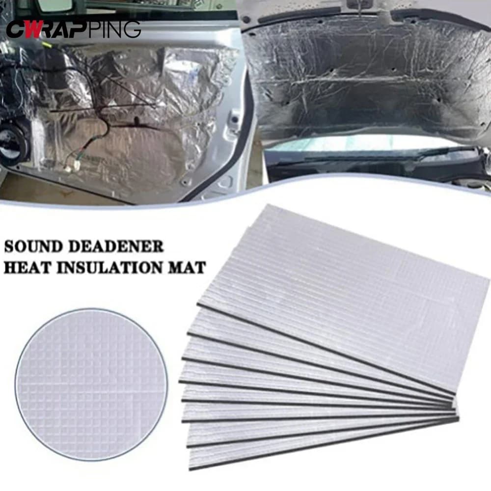 Car Sound Mat Proofing Deadener Heat Noise Insulation Deadening Mat Hood Closed Cell Foam Interior DIY Decal for Car Accessories