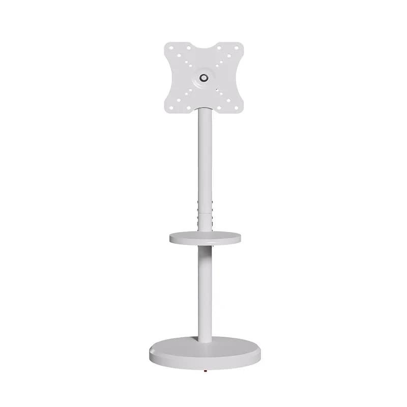 Mobile Floor TV Stand with Hidden Casters Height Adjustable Monitor Floor Mount 360° Rotation Fits 10-43 Inch Screen 30KG Load