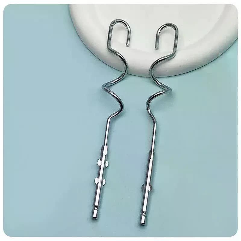 1/2/4Pcs Electric Egg Beater Stirring Hook, Stainless Steel Durable Handheld Egg Whisk Mixing Stick Kitchen Mixer
