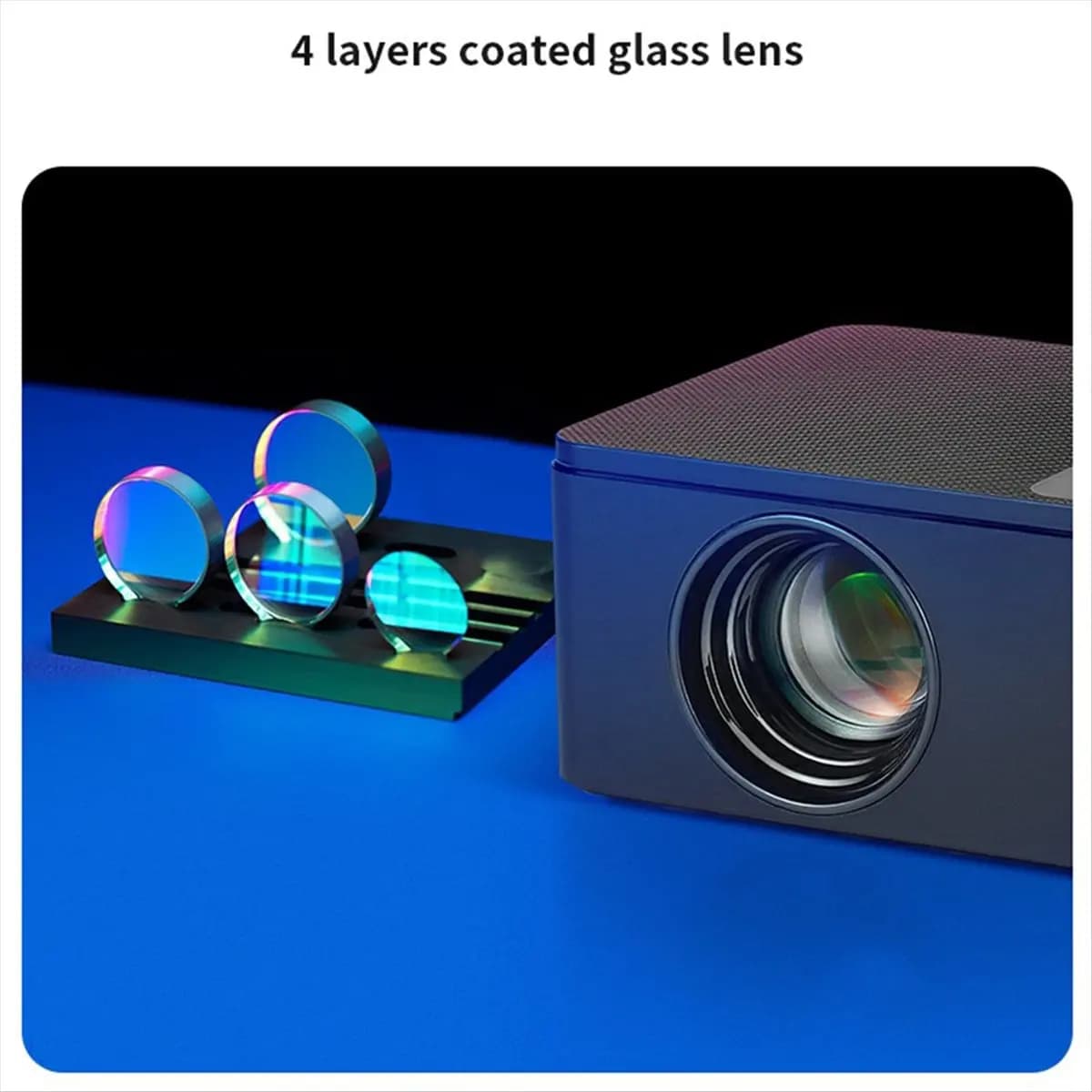 B21B A32 Pro Projector Android 13 1280x720P Resolution, Portable Home Cinema Mini LED for Phones & Computers EU PLUG