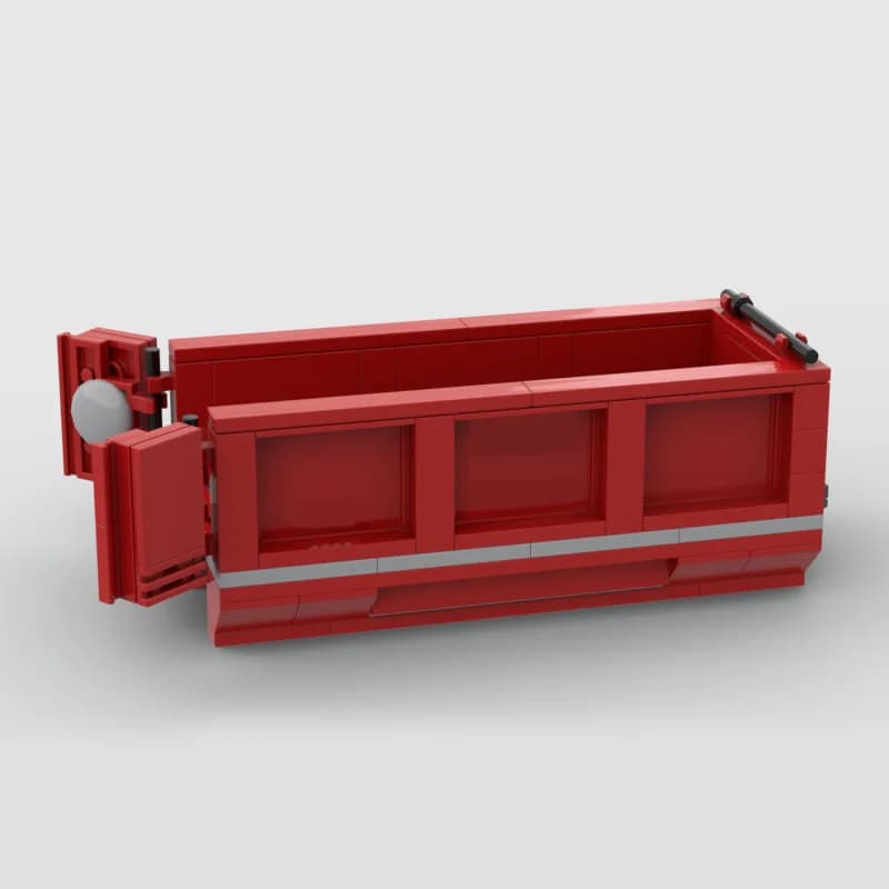 Veicoli di ingegneria Serie Camion rosso Blocchi di costruzione Assemblaggio Trasporto Camion della spazzatura Giocattoli Regalo di compleanno educativo per bambini 94056