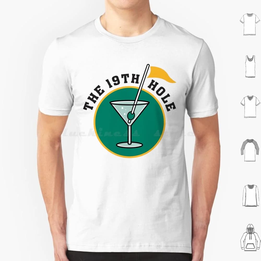 T-shirt Golf 19th Hole 6XL in Cotone, Maglietta Divertente per Golfisti e Amanti del Golf