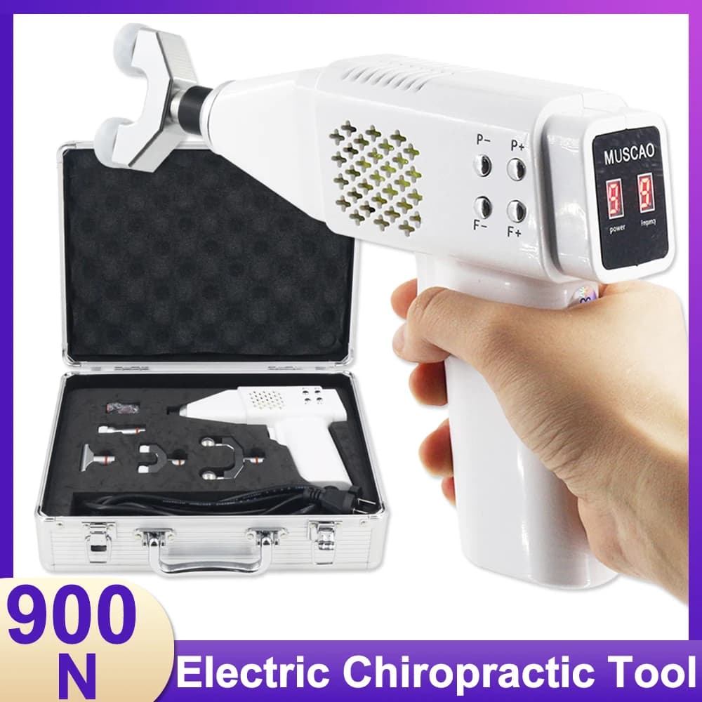 Electric Chiropractic Adjusting Tools Alleviate Sciatica Spine Adjustment Impulse Massage Therapy Portable Chiropractic Gun
