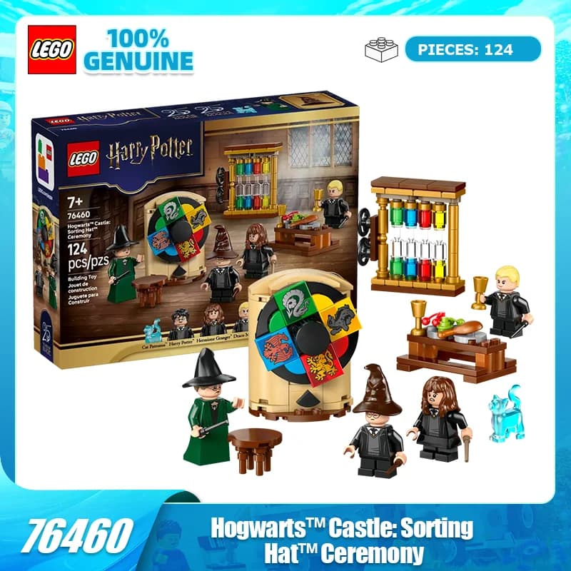 Mattoncini LEGO Harry Potter 76460 Castello di Hogwarts Cerimonia di Assegnazione delle Abitazioni Giocattolo da Costruire per Bambini Regalo