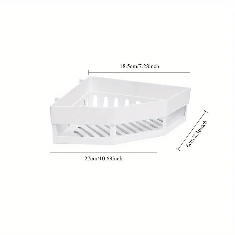 Punch-free Corner Shelf Toilet Wash Rack Bathroom Seamless Wall-mounted Tripod Storage Rack