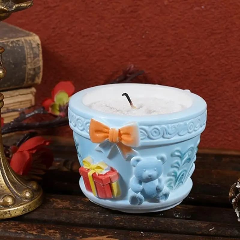 QX2E Easter Cup Silicone Molds Easy Demold Dishwasher Safe For Making Holder Pen Holder Flowerpot Resin Casting