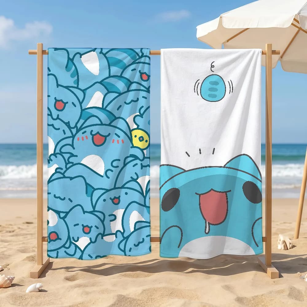 Cute B-Bugcat Capoo Towel Sports Quick Dry Travel Camping Sandproof Soft Light Large Beach Towel