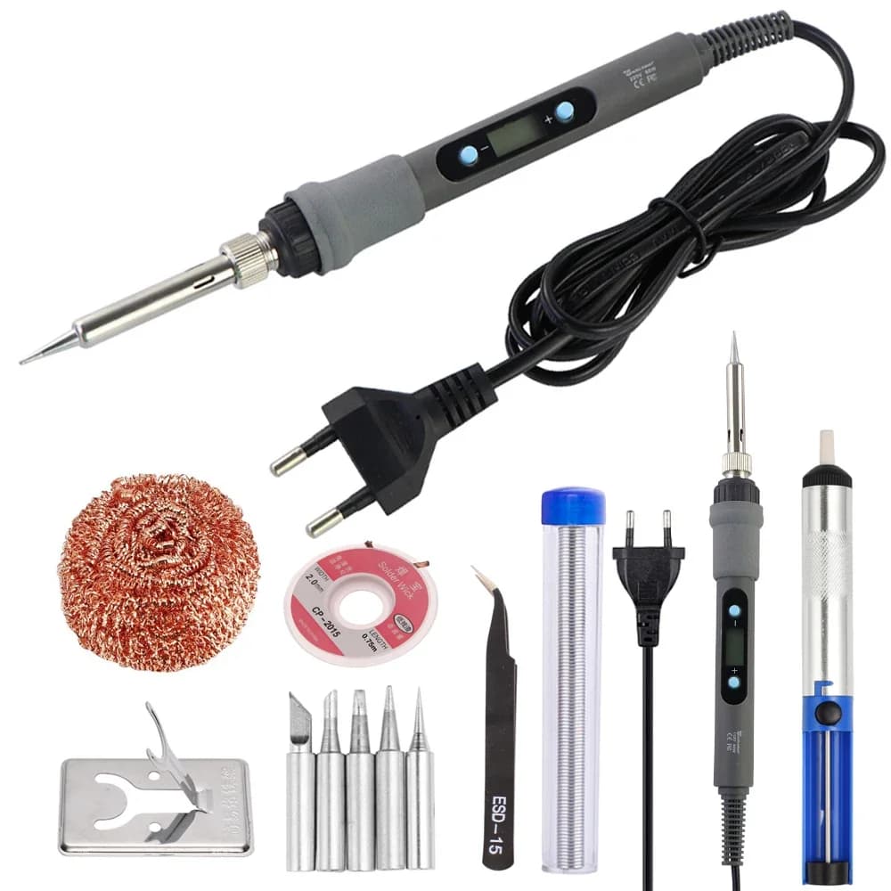 60W/80W Electric Saver Temperature Adjustable Digital Display Electronic Welding Repair Tools With Welding Pond Iron Tips
