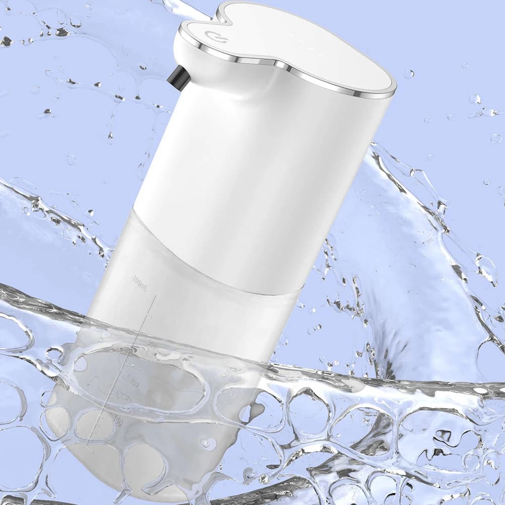 Dispenser automatico di sapone da 400 ml, montato a parete, senza contatto, con sensore a infrarossi, 4 livelli regolabili, per uffici domestici